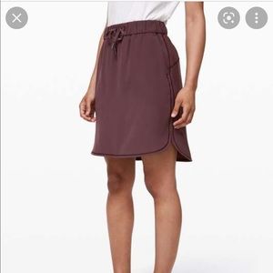 Lululemon On The fly Skirt Cherry Cola NWT Sz 6